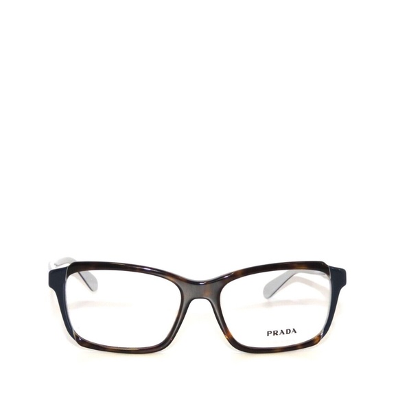 Prada 01VV 01 W3C-1O1 53 Havana Blue Gray Eyeglasses PR01VV - Picture 2 of 5